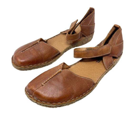 Josef Seibel Rosalie Leather Closed Toe Sandals Cognac Womens Size EU 40 US 9 - Picture 3 of 9